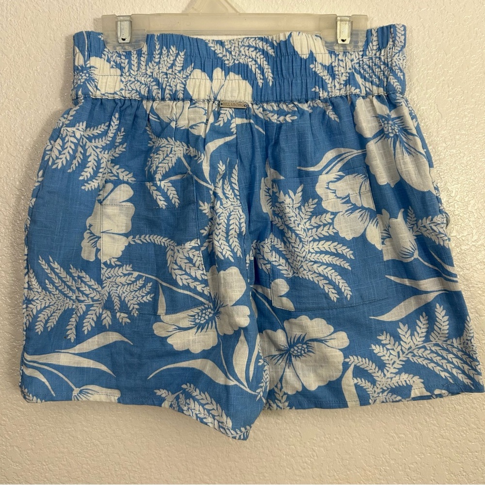 Billabong Love to Lounge Tropical Cotton Pull-On Shorts Resortwear Vacation - Picture 3 of 7